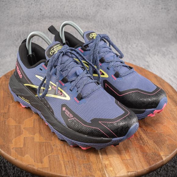 Brooks Cascadia 18 GTX Womens 8.5 Shoes Gore-Tex Blue 1204151B464 Running Trail - Picture 1 of 10